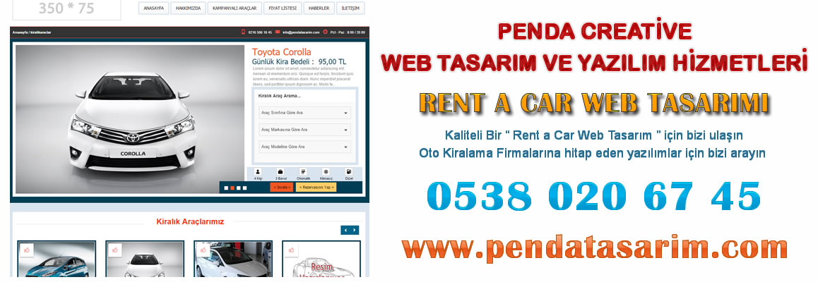 Rent a Car Web Tasarm